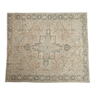 Vintage Distressed Heriz Carpet - 9' X 10'6" For Sale