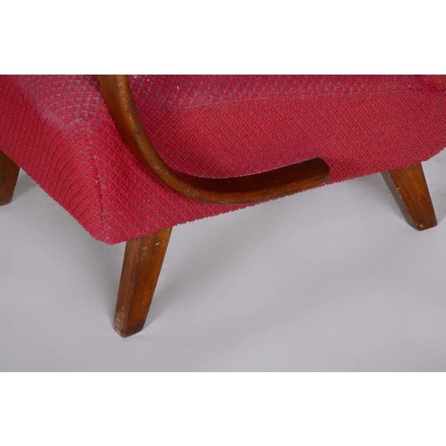 Art Deco Armchair in Beech attributed to J. Halabala for Up Závody, 1930s For Sale - Image 4 of 7