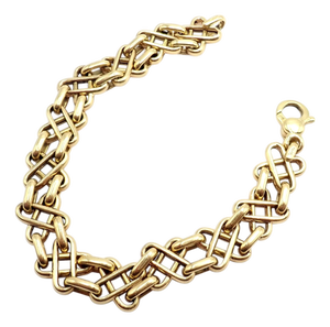 Authentic Vintage Tiffany & Co. Yellow Gold Basket Weave Bracelet