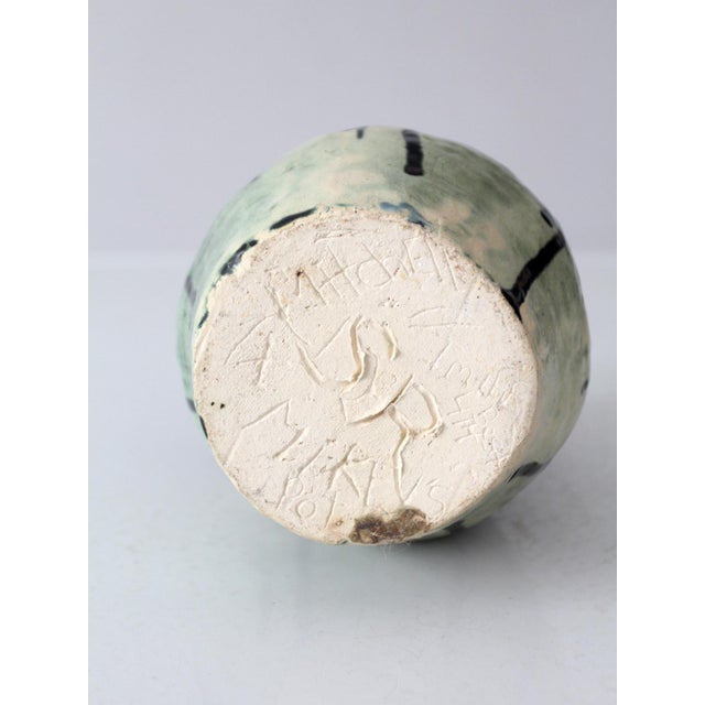 Vintage Handmade Studio Pottery Vase For Sale - Image 13 of 14