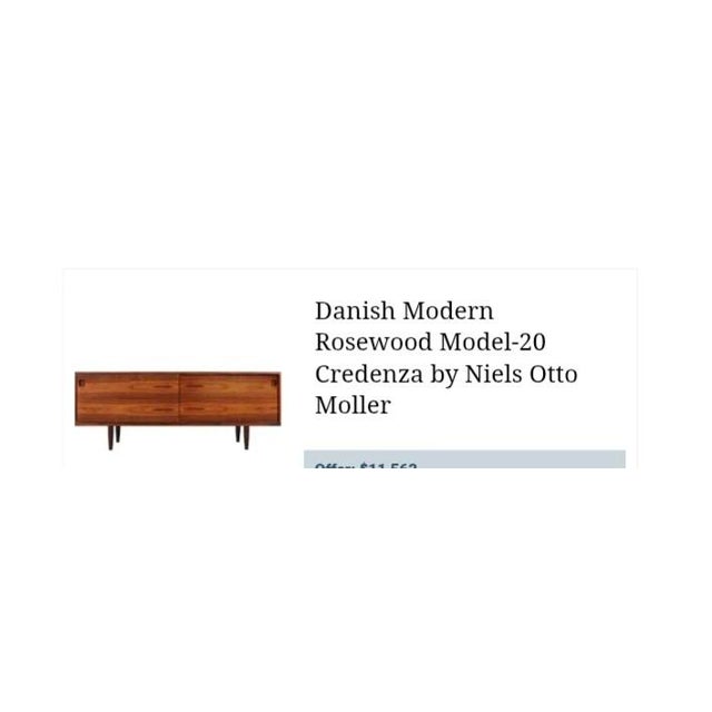 Mid-Century Modern Jl Moller Rosewood Buffet For Sale In New York - Image 6 of 6
