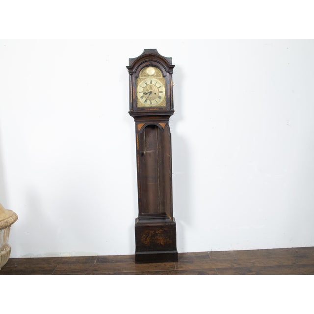 Mid 18th Century English 18th Century Chinoiserie James Hewitt of Sunderland Tall Case Clock For Sale - Image 5 of 12