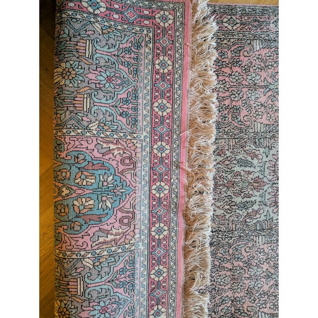 1970s Long Vintage Indo-Kashmir Silk Runner Rug, 1970s For Sale - Image 5 of 12