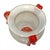 Italian Murano Art Glass Bowl "Scavo" Italian Seguso White Red Vase Planter Decor For Sale - Image 3 of 12