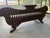 English Antique Anglo-Indian Carved Wood Daybed With Cushion. For Sale - Image 3 of 9