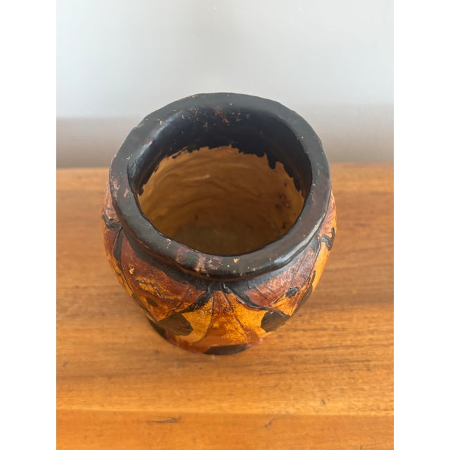 Late 20th Century 20th Century Handmade Brutalist Black and Brown Pottery, Signed For Sale - Image 5 of 7