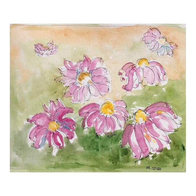 1980s Martha Stiles Floral Painting Chairish