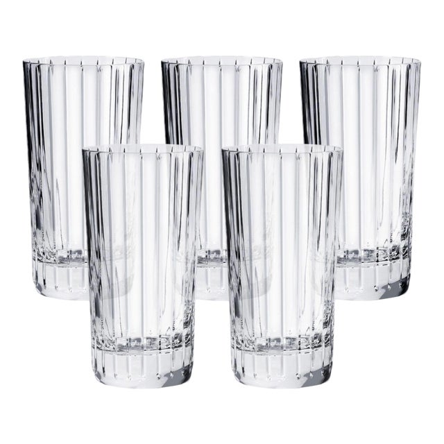 Late 20th Century Baccarat Harmonie Highball Tumblers, Set of 5 For Sale
