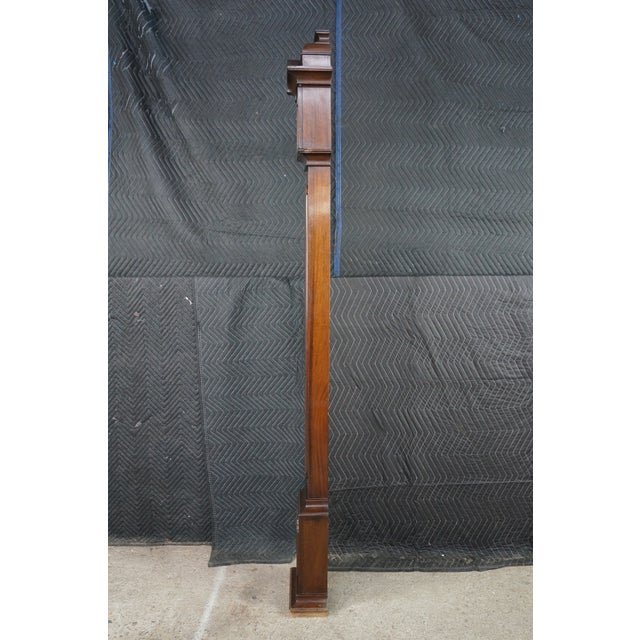 Vintage Chapman Federal Revival Mahogany Longcase Grandfather Case Clock Spain For Sale - Image 14 of 18