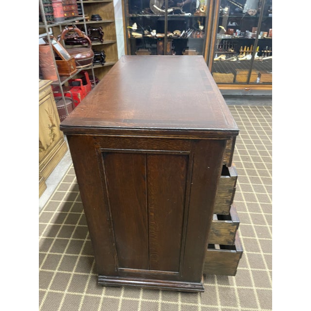 19th Century English Charles II Geometric Oak Chest of Drawers For Sale In New York - Image 6 of 12