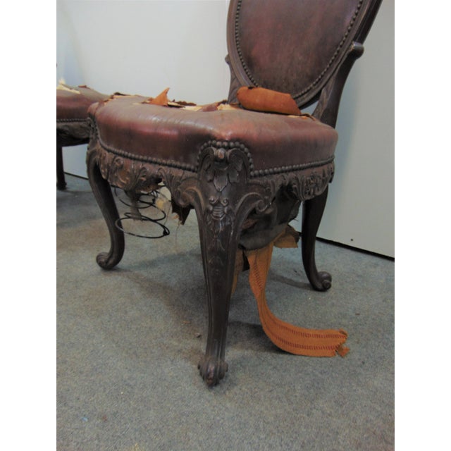 Brown 19th Century Regency Carved Mahogany Dining Chairs - Set of 4 For Sale - Image 8 of 10