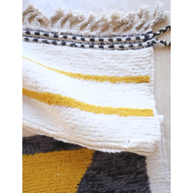 Textile Moroccan Boujaad Wool Rug - 7.8 X 7 Ft For Sale - Image 7 of 8