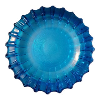 1960's Fostoria Blue Ashtray For Sale