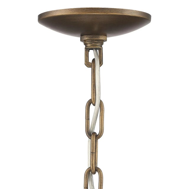 Tailor Single-Light Cane and Brass Drum Pendant Chandelier For Sale - Image 4 of 8