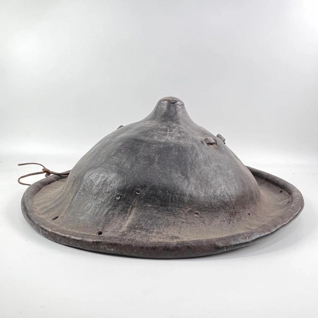 African Early 20th Century Amarro Arussi Leather Shield Ethiopia For Sale - Image 3 of 11