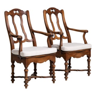 19th Century France Baroque Brown Wood Lounge Chair For Sale