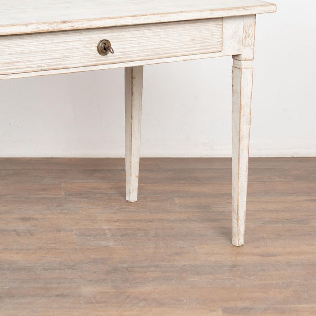 19th Century Swedish White Painted Desk or Side Table For Sale - Image 11 of 14
