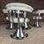 Vintage Russell Woodard Style Chrome Swivel Dining Set With Smoked Glass Top For Sale - Image 9 of 12