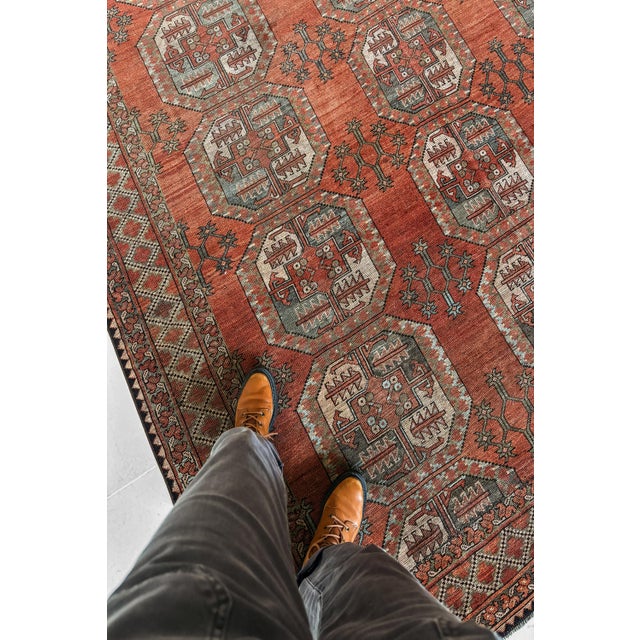 Abstract Vintage Ensari Area Rug For Sale - Image 3 of 11