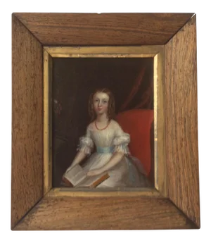 Girl With Coral Necklace Portrait Oil Painting
