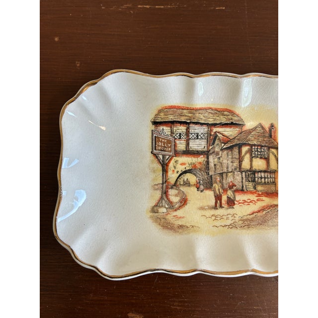 Vintage Sandland Ware "The Jolly Drover" English Pub Scene Soap Dish For Sale - Image 4 of 13