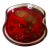 1960s Murano Gold Spots in Red Attributed to Flavio Poli for Seguso For Sale