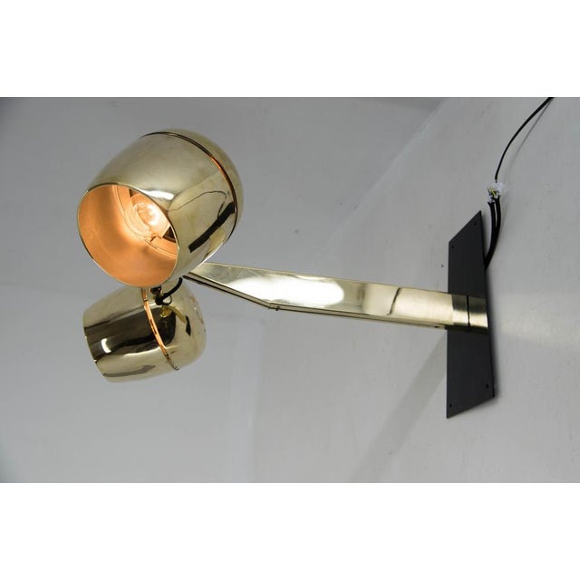 Black Flamming Wall Lamp attributed to Napako, 1970s For Sale - Image 8 of 12