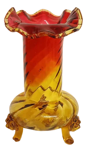 Art Deco Vase in Glass, Spain, 1940s