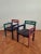 A stunning pair with multicolored chairs and table from the wild decade 1980s. The legs and the back are coated with...