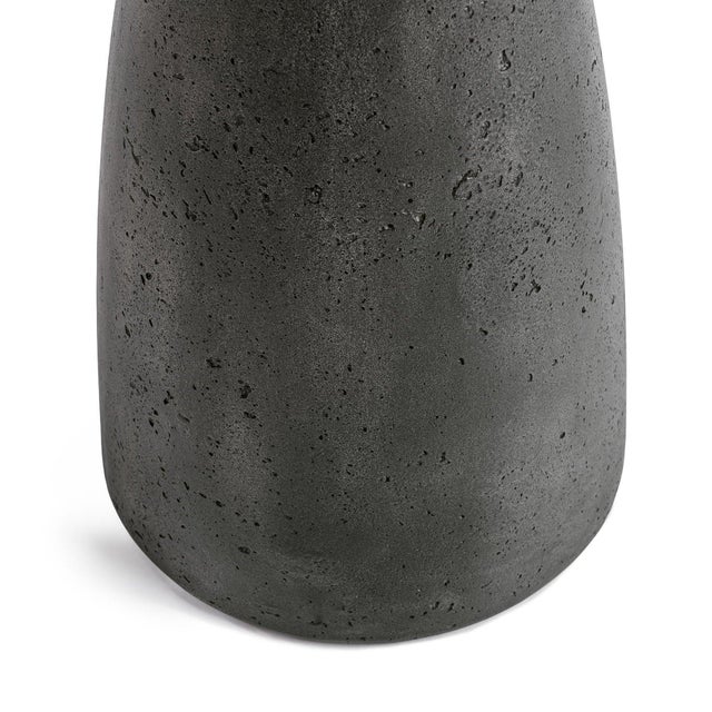 Charcoal Hourglass Outdoor Side Table Tall For Sale - Image 4 of 9