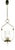 Brass and Clear Murano Glass Pendant Light attributed to Barovier & Toso For Sale