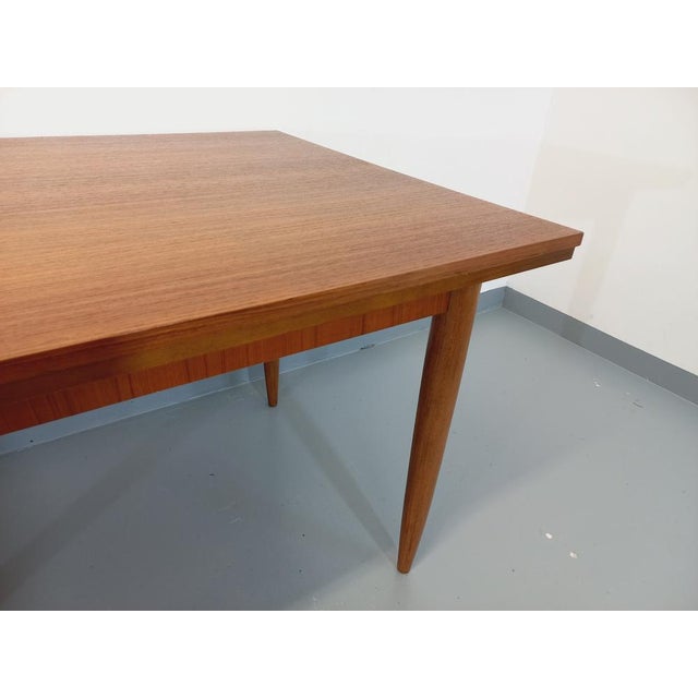 Vintage Scandinavian Style Dining Table in Teak, 1960s For Sale - Image 6 of 18