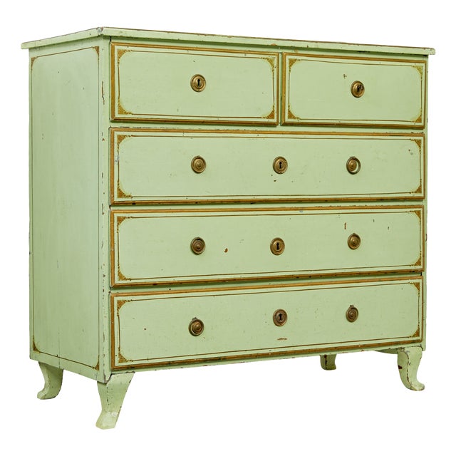 19th Century Swedish Pine Chest of Drawers, 1860 For Sale