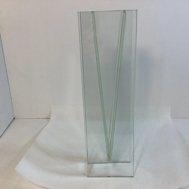 Contemporary 1980s Contemporary Post Modern Glass Bud Vase For Sale - Image 3 of 10