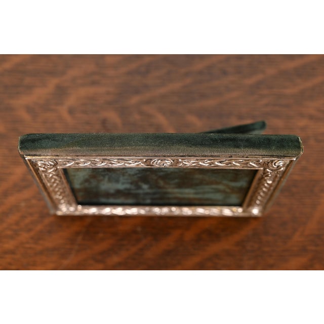 Late 20th Century Tiffany & Co. Style Celtic Knot Sterling Silver Picture Frame For Sale - Image 5 of 12