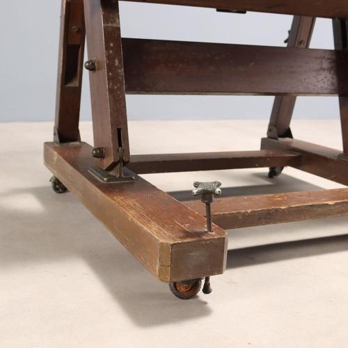 Large Painters Easel Walnut Painted Beech Italy Xx Century For Sale - Image 11 of 15