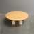 Wood Round Travertine Coffee Table, 1970s For Sale - Image 7 of 13