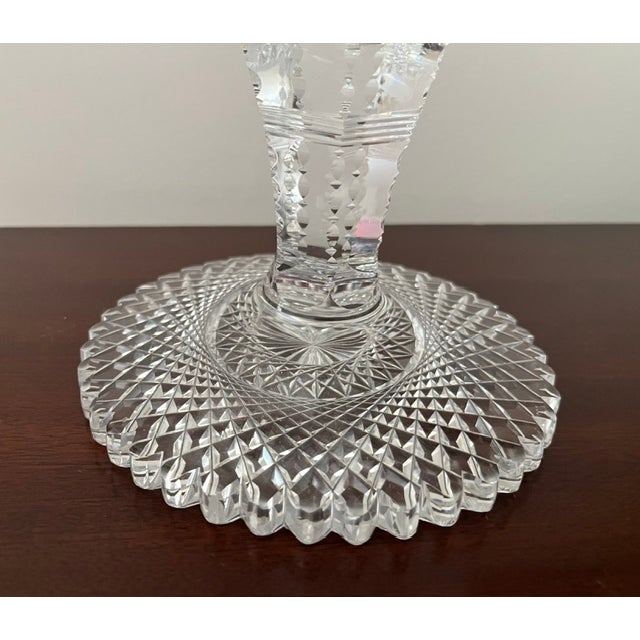 Victorian Antique American Brilliant Period Cut Crystal Footed Bowl/Compote For Sale - Image 3 of 6