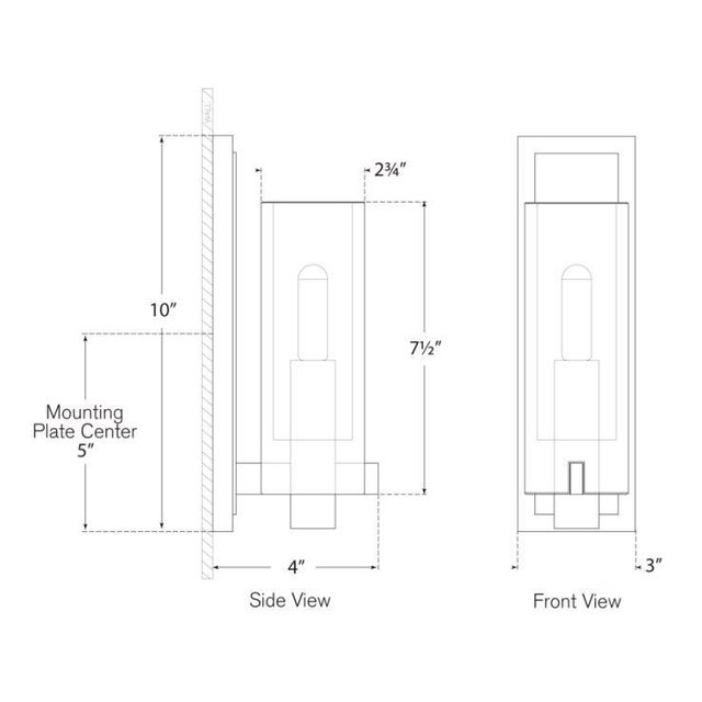Visual Comfort Chapman & Myers for Visual Comfort Signature Sonnet Petite Single Sconce in Bronze with Clear Glass For Sale - Image 4 of 4