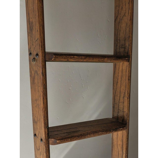 1920s 1920s Industrial Rolling Library Ladder by Putnam For Sale - Image 5 of 12