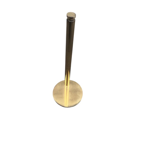 Mid 20th Century Attributed Leon Rosen Pace Solid Brass Glass Side Table For Sale - Image 10 of 15