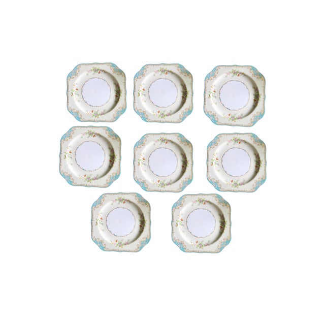 8 Square Noritake Salad Plates Chairish