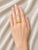 Contemporary Late 20th Century 14K Yellow Gold Diamond Eternity Infinity Wedding Band Ring Estate, Size 7.25 For Sale - Image 3 of 3