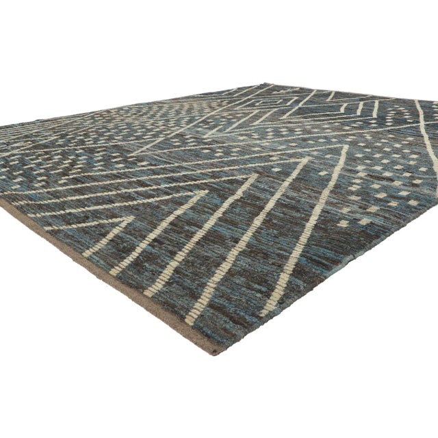 80796 Vintage Modern Desert Nightfall Moroccan Rug, 08'02 x 10'02. This Desert Nightfall Modern Moroccan Rug is a...