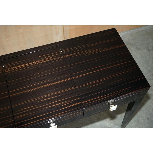 White Macassar Ebony Nascondino Dressing Table and Stool from Fendi Casa, Italy, Set of 2 For Sale - Image 8 of 18