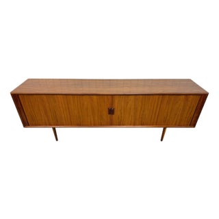 Mid-Century Danish Modern Teak Tambour Sideboard For Sale