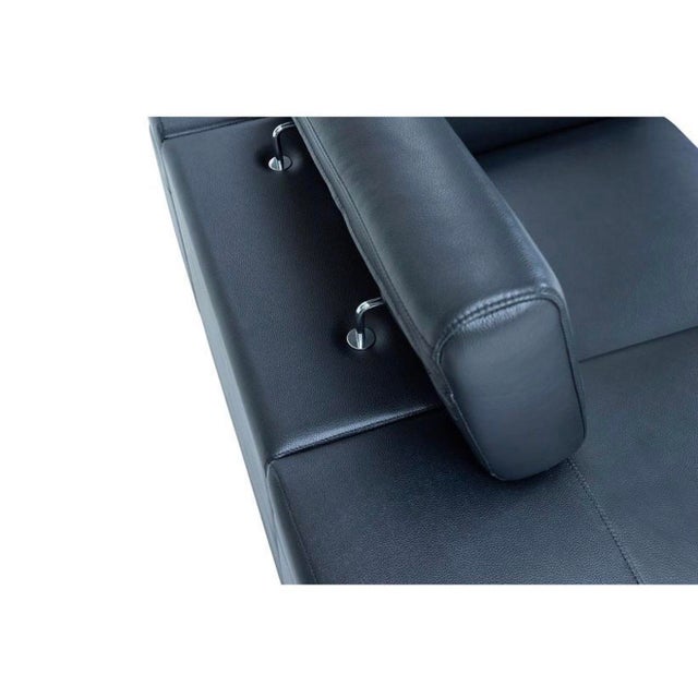 Early 21st Century Casa Milano Soho Black 2-Piece Leather Match Living Room Set For Sale - Image 5 of 7