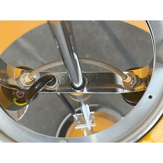 Black Mid-Century Space Age Italian Yellow Lucerna Floor Lamp from Guzzini, 1960s For Sale - Image 8 of 18