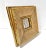 Gold gilt leather picture frame with textured surround and layered inner molding, offering a rich, dimensional look ideal...