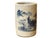 Chinese Chinese Distressed White Porcelain Blue Mountain Houses Graphic Holder Vase For Sale - Image 3 of 15